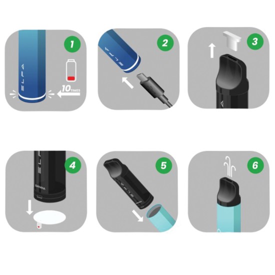 Elfa Pre-filled Replacement Pod (Pack Of 2), "Apple Peach", 2x2ml Elfa Pre-filled Replacement Pod (Pack Of 2), "Apple Peach", 2x2ml