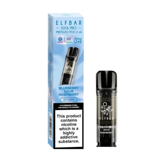 Elfa Pre-filled Replacement Pod (Pack Of 2), "Blueberry Sour Rasberry", 2x2ml