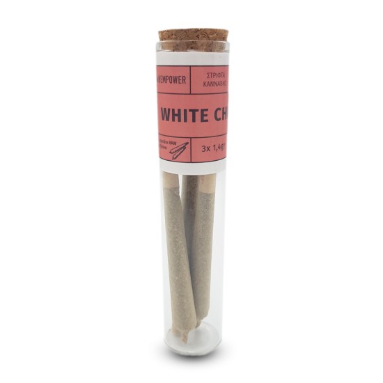 Hempower Pre-Rolled Stick White Cherry 23%, 3pcs (tube) Hempower Pre-Rolled Stick White Cherry 23%, 3pcs (tube)