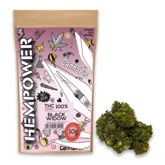 Hempower Ανθός Κάνναβης "Black Widow" 100% CBD 10G Hempower Ανθός Κάνναβης "Black Widow" 100% CBD 10G