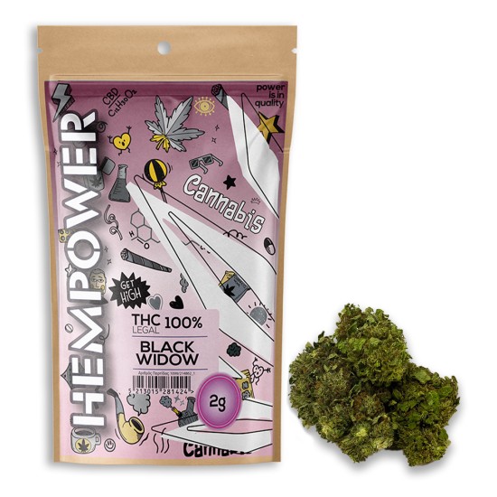 Hempower Ανθός Κάνναβης "Black Widow" 100% CBD 2G Hempower Ανθός Κάνναβης "Black Widow" 100% CBD 2G