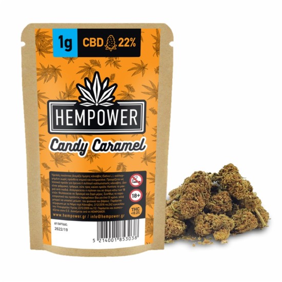 Hempower Ανθός Κάνναβης Candy Caramel 22% CBD 1G Hempower Ανθός Κάνναβης Candy Caramel 22% CBD 1G