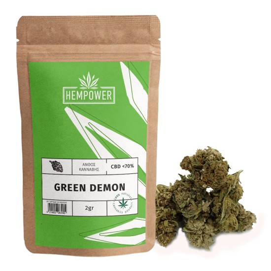 Hempower Ανθός Κάνναβης GREEN DEMON < 70% CBD 2G Hempower Ανθός Κάνναβης GREEN DEMON < 70% CBD 2G