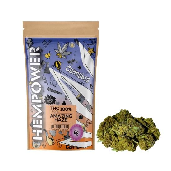 Hempower CBD Flower " Amazing Haze" 100% CBD 2G