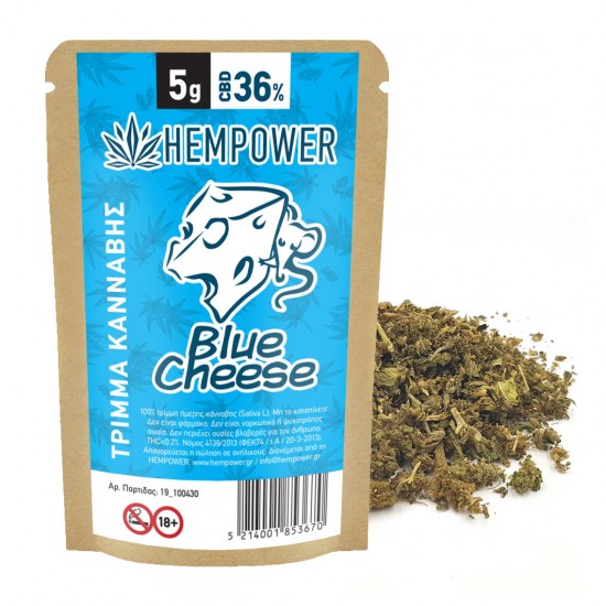 Hempower Τρίμμα Ανθού Κάνναβης BLUE CHEESE 36% CBD 5G Hempower Τρίμμα Ανθού Κάνναβης BLUE CHEESE 36% CBD 5G