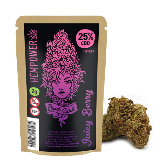 BUD GIRL JUICY BERRY 2G 25% CBD BUD GIRL JUICY BERRY 2G 25% CBD