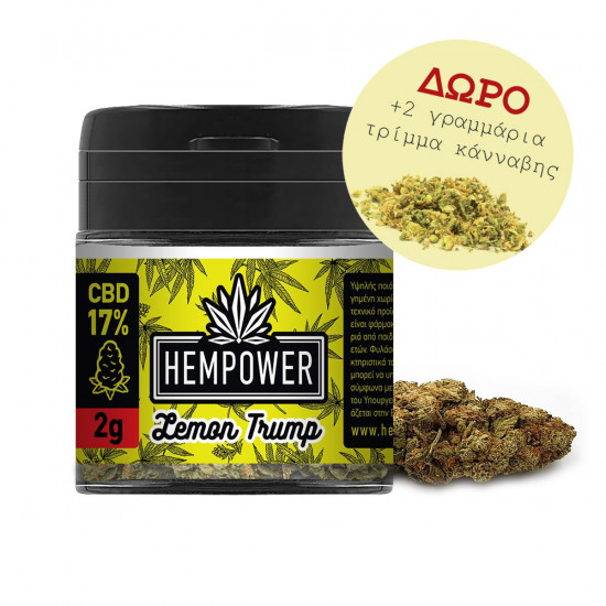 Hempower Ανθός Κάνναβης LEMON TRUMP 17% CBD 2G Hempower Ανθός Κάνναβης LEMON TRUMP 17% CBD 2G
