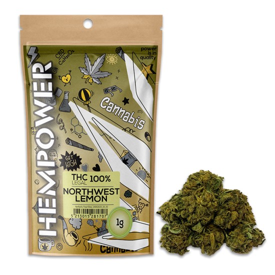Hempower CBD Flower "NorthWest Lemon" 100% CBD 1G
