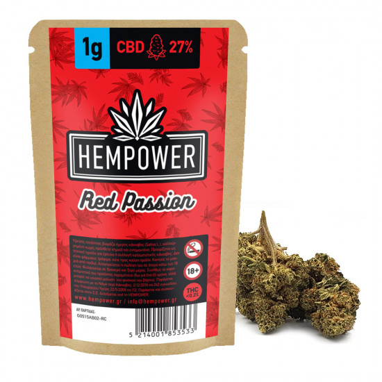 Hempower Ανθός Κάνναβης Red Passion 27% CBD 1G Hempower Ανθός Κάνναβης Red Passion 27% CBD 1G