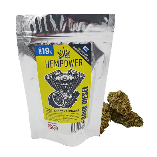 Hempower Ανθός Κάνναβης SOUR DIESEL 19% CBD 10G Hempower Ανθός Κάνναβης SOUR DIESEL 19% CBD 10G