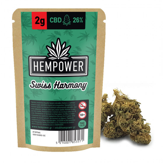 Hempower Ανθός Κάνναβης Swiss Harmony 26% CBD 2G Hempower Ανθός Κάνναβης Swiss Harmony 26% CBD 2G