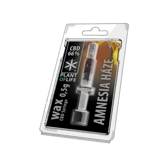 Plant of Life WAX 66% CBD AMNESIA HAZE 0,5G Plant of Life WAX 66% CBD AMNESIA HAZE 0,5G