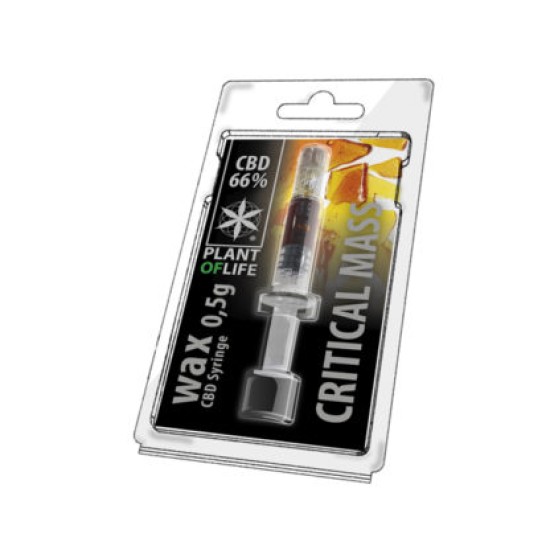 Plant of Life WAX 66% CBD CRITICAL MASS 0,5G Plant of Life WAX 66% CBD CRITICAL MASS 0,5G