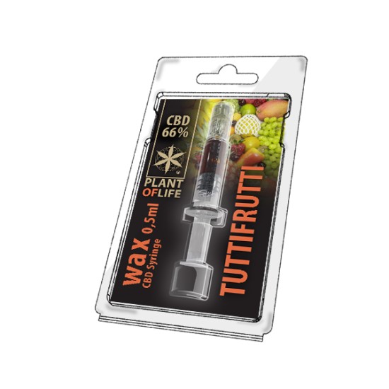 Plant of Life WAX 66% CBD TUTTIFRUTTI 0,5 ML Plant of Life WAX 66% CBD TUTTIFRUTTI 0,5 ML