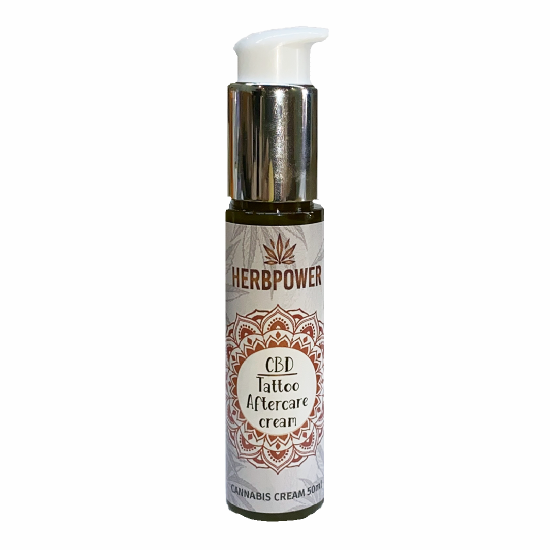 Herbpower Κρέμα CBD Κάνναβης για Τattoo 50ml