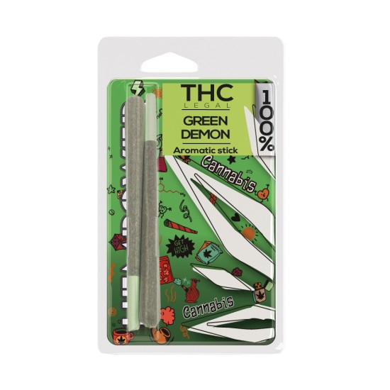 Hempower Aromatic Stick Green Demon 100% CBD 2pcs, blister case Hempower Aromatic Stick Green Demon 100% CBD 2pcs, blister case