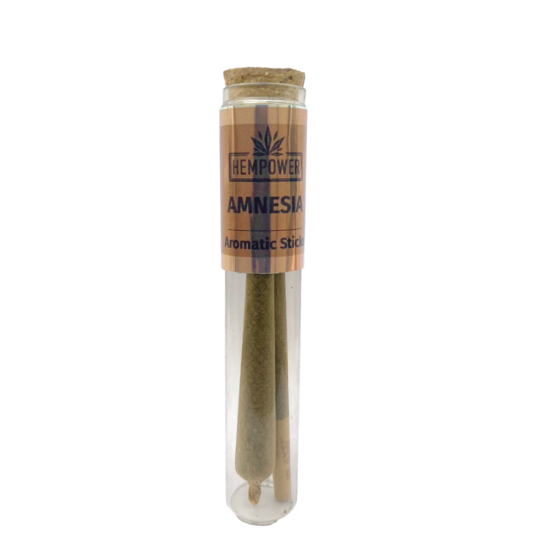 Hempower Aromatic Stick Amnesia Haze 100% CBG 2pcs, (tube) Hempower Aromatic Stick Amnesia Haze 100% CBG 2pcs, (tube)