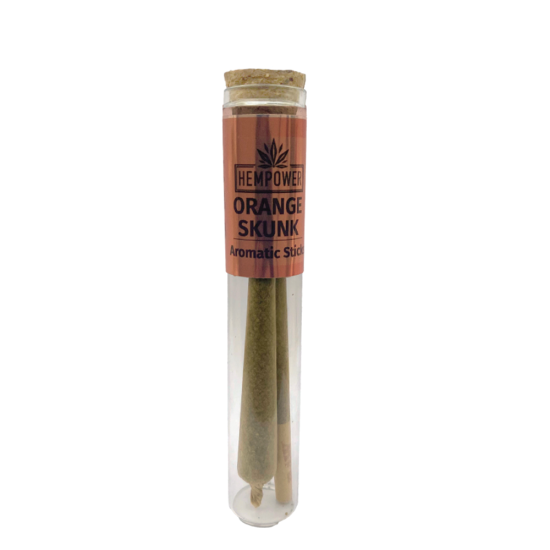 Hempower Aromatic Stick Orange Skunk 100% CBD 2pcs, (tube)