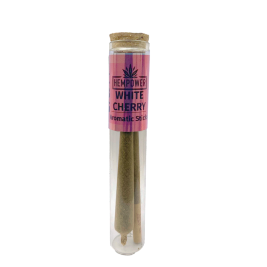 Hempower Aromatic Stick White Cherry 100% CBG 2pcs, (tube)