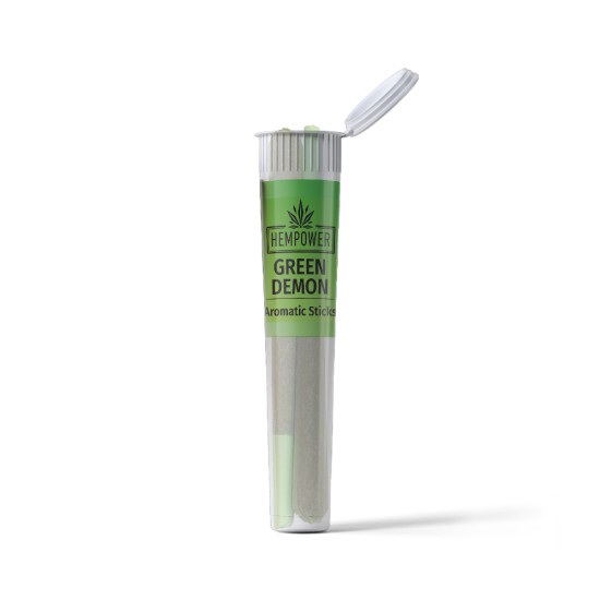 Hempower Aromatic Stick Green Demon 100% CBD 2pcs, (plastic tube)