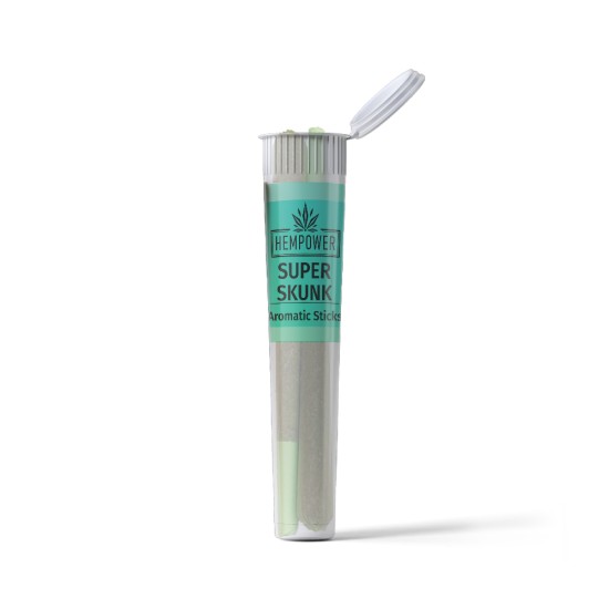 Hempower Aromatic Stick Super Skunk 100% CBD 2pcs, (plastic tube)