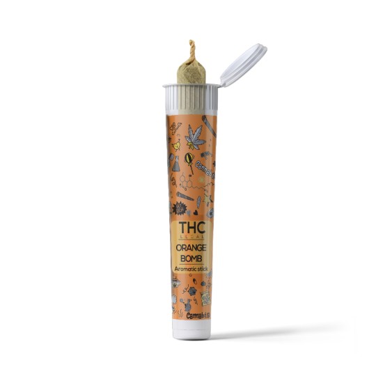 Hempower Red Leaf Stick "Orange Bomb" 1pc, plastic tube