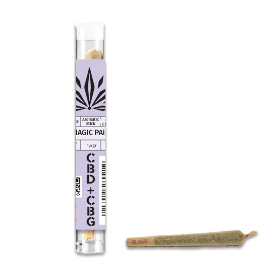 Hempower Aromatic Stick Magic Pair 100% CBD % CBG 1pc, tube Hempower Aromatic Stick Magic Pair 100% CBD % CBG 1pc, tube