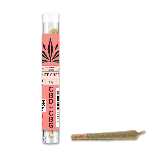 Hempower Aromatic Stick White Cherry 100% CBD & CBG 1pc, tube
