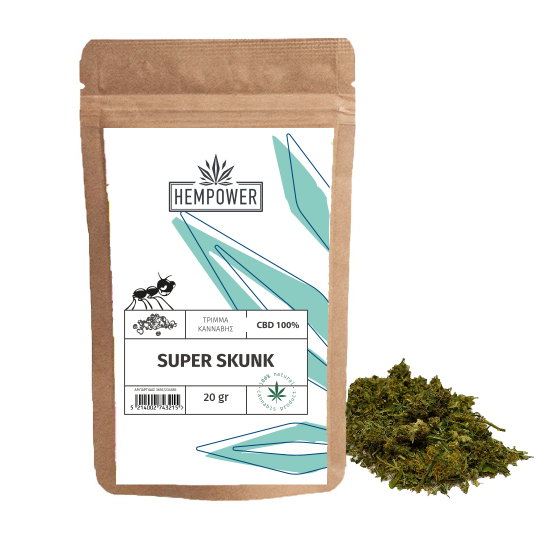 Hempower Τρίμμα Ανθού Κάνναβης Super Skunk 100% CBD, 20G Hempower Τρίμμα Ανθού Κάνναβης Super Skunk 100% CBD, 20G