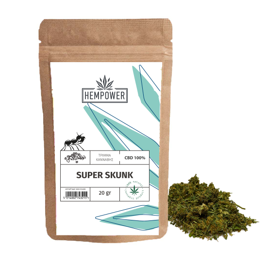 Hempower Τρίμμα Ανθού Κάνναβης Super Skunk 100% CBD, 20G